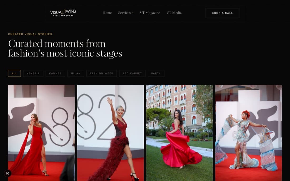 VT Magazine and the galleries on a desktop screen