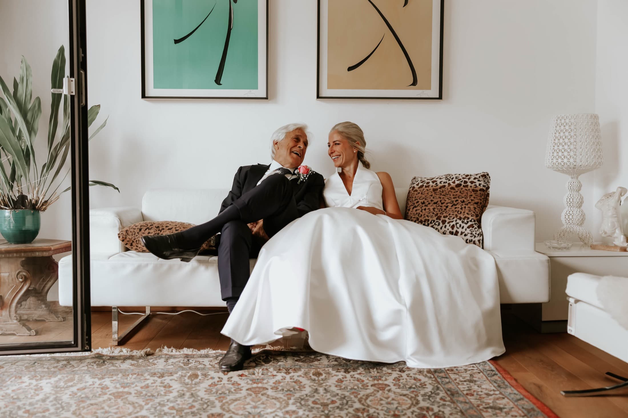 Getting ready before the ceremony